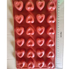 24 pieces heart silicon mould 