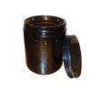 Amber candle jar with lid 200 ml
