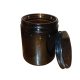 Amber candle jar with lid 200 ml