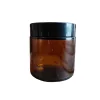 Borostyán színű gyertyapohár kupakkal 100ml 