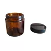 Borostyán színű gyertyapohár kupakkal 100ml 